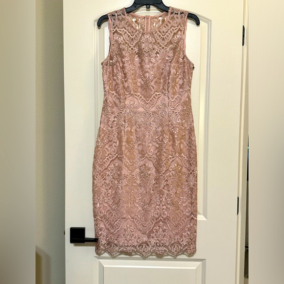 satin midi slip dress Anna-Kaci Lounge Women's Satin Midi Slip Dress with Wide Shoulder Straps and Smooth Sculpted Silhouette for a Polished Minimal Look, XL 16-18 / Pink main image 1
